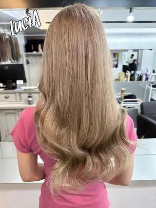 ロング カラー ヘアアレンジ エクステ7:30〜 LuciA\5900のヘアスタイル