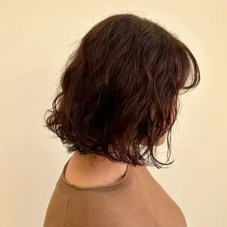 パーマ ミディアム パーマ特化✨/肥後 有紗のヘアスタイル