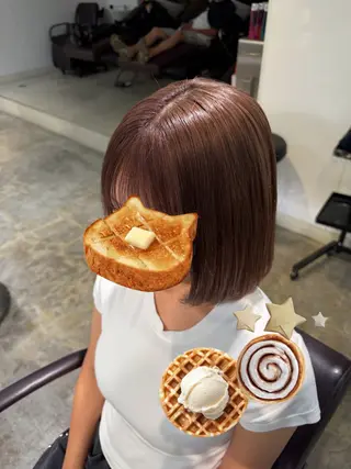 ミディアム カラー ユ ウカのヘアスタイル
