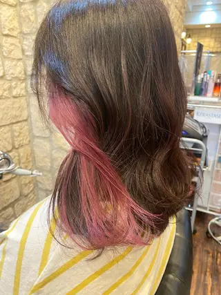 セミロング カラー ブリーチカラー⸜♡⸝ クルミ🐍のヘアスタイル