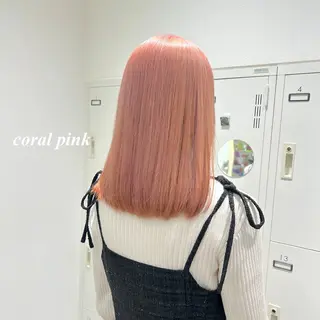 セミロング カラー ピンクカラー🎀/ ミルクティー🍼花音のヘアスタイル