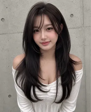 セミロング カラー ヘアアレンジ 🌫️大人韓国ヘア 🌫️naoyaのヘアスタイル