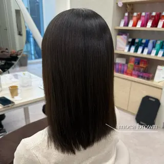 セミロング カラー 美髪縮毛矯正/ベー ジュカラー🧸綾里のヘアスタイル