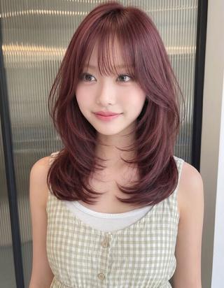 セミロング 近藤 七海のヘアスタイル