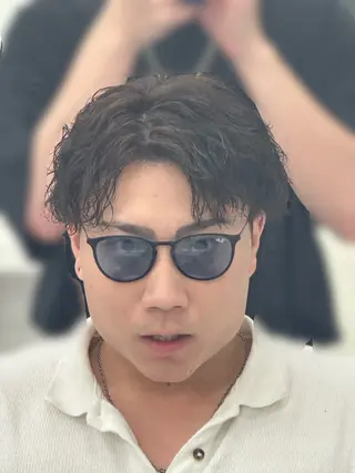 ショート パーマ メンズ 岡部 琉斗のヘアスタイル