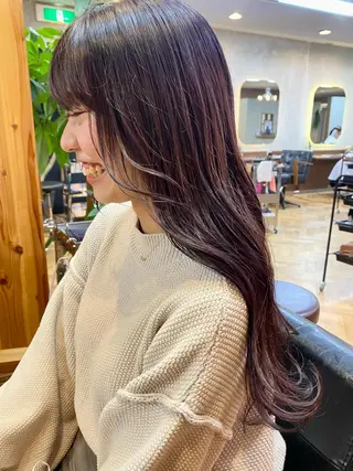 ロング カラー ena/ブリーチなし 透明感・レイヤー🎀のヘアスタイル