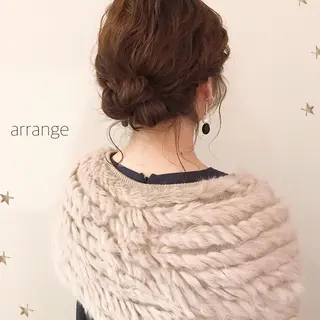 ミディアム ヘアアレンジ 市川 千夏のヘアスタイル