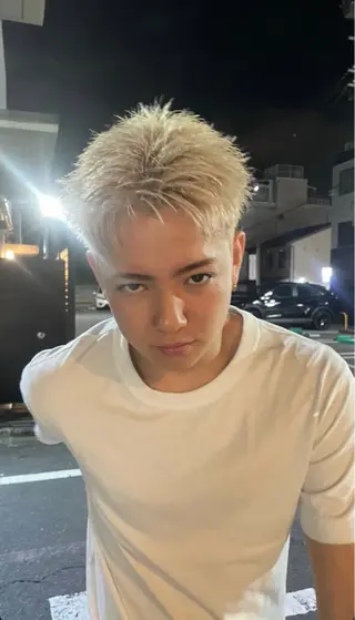 ショート カラー メンズ クリヤマ ヒシギのヘアスタイル