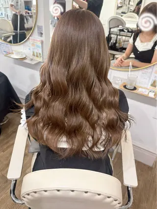 セミロング カラー Ria🌙*゚ 艶カラーのヘアスタイル