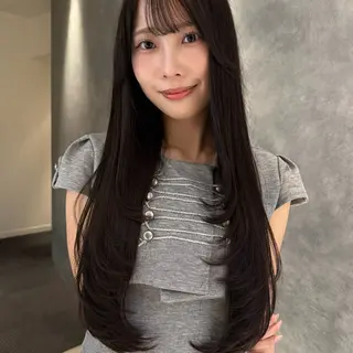 ロング モデル募集/カレン /レイヤーカットのヘアスタイル