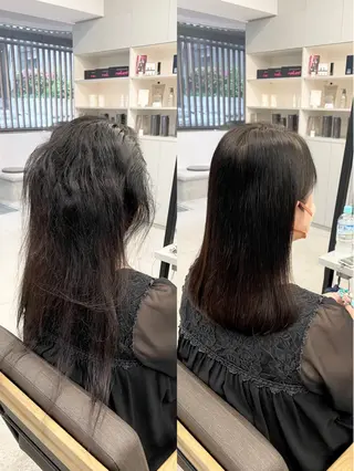 ミディアム カラー パーマ 生艶髪&レイヤー🔔 渋谷お薦めNo.1✨のヘアスタイル