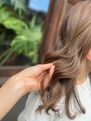 セミロング カラー ヘアアレンジ Hikari /京都駅美容室のヘアスタイル