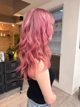 ロング カラー ブリーチモデル yumekaのヘアスタイル