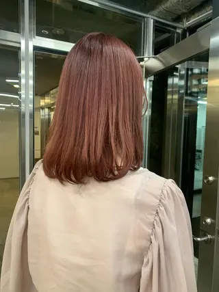 ミディアム カラー ヘアアレンジ 透明感カラー✂︎ /縮毛矯正/YUKAのヘアスタイル