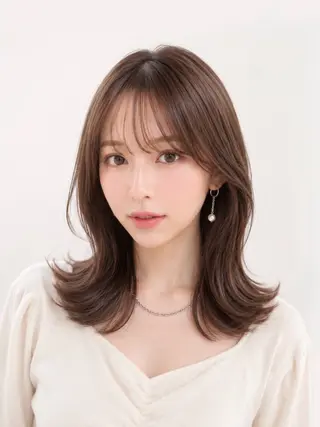 ミディアム 🧡くびれヘア/前髪 顔周り🧡久原結衣のヘアスタイル