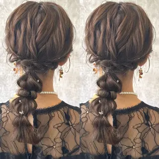 ロング ヘアアレンジ ヘアメ🎀ハイトーン 🩵エクステ🪄しほのヘアスタイル