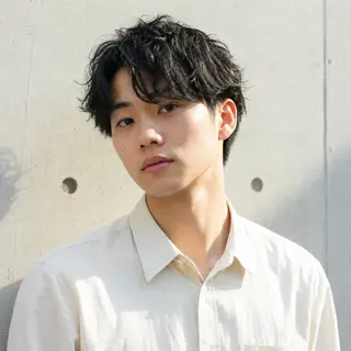 パーマ メンズ 深町 航波のヘアスタイル