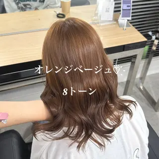 ロング カラー NAMI🤎ブラウン &ミルクティー🤍のヘアスタイル