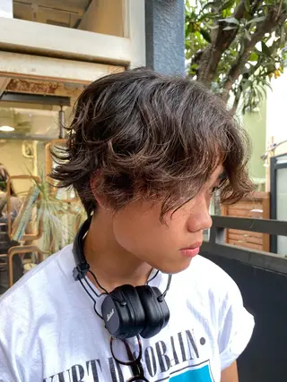 ミディアム パーマ メンズ ♤メンズ✖️パーマ♧ 第十 和博のヘアスタイル