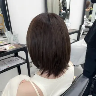 ミディアム カラー パーマ ヘアアレンジ メンズ キッズ ネイル マツエク・マツパ アイブロウ mona/ ストレートスタイル✨のヘアスタイル