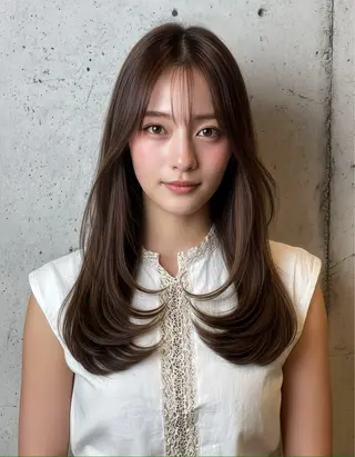 ロング ⭐️韓国髪質改善× レイヤー⭐️亀山努のヘアスタイル