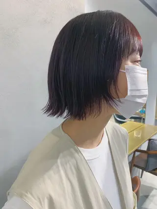 ショート カラー ボブパーマコテ巻き風 パーマNo1深江秀平のヘアスタイル