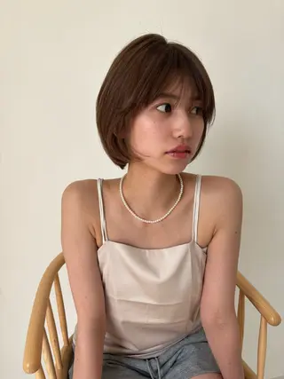 ミディアム カラー mei|顔まわり ×透明感カラーのヘアスタイル