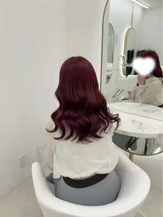 ロング カラー ayano/ピンク/ ラベンダーのヘアスタイル