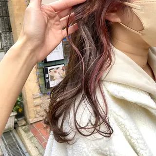 ロング カラー mai 🎀 /  暖色カラー♡のヘアスタイル