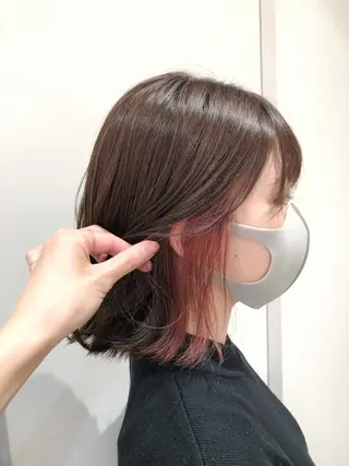 ミディアム カラー 大平 美沙のヘアスタイル