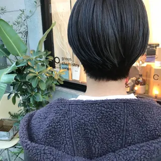 ショート 艶髪color💎髪 質改善ストレート大吉のヘアスタイル