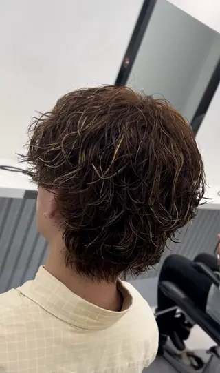 カラー パーマ メンズ 佐々木 輝のヘアスタイル