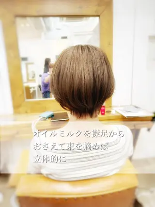 ショート カラー 👑銀座ショート/ 絶壁補正/金子涼👑のヘアスタイル