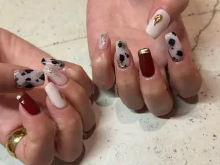 ネイル 韓国/ワンホン/長さ 出しつけ放題🎀のネイルデザイン