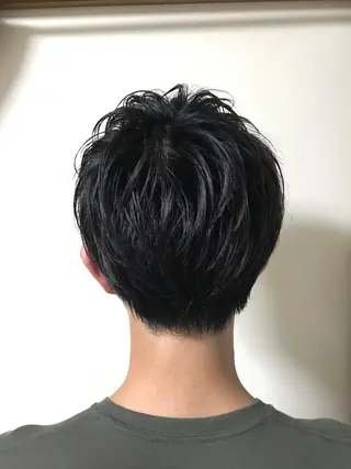 ショート カラー パーマ メンズ 🟦横浜駅メンズパー マ｜小上馬淳司🟦のヘアスタイル