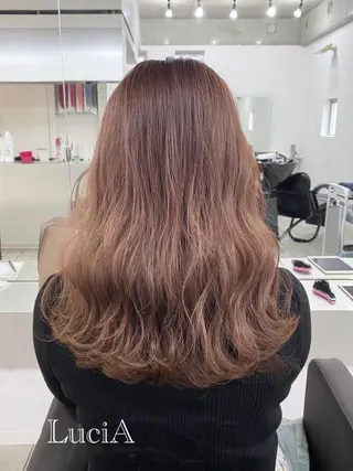 カラー ヘアアレンジ ロング エクステ7:30〜 LuciA\5900のヘアスタイル