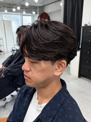 パーマ メンズ カズキ🌼曲がる 縮毛矯正のヘアスタイル