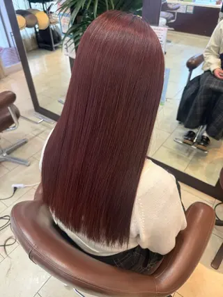 セミロング カラー 🍒暖色カラー🍒 ✨髪質改善✨西村亜弥のヘアスタイル