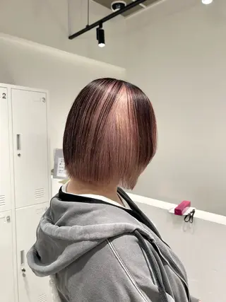 ショート カラー ヘアアレンジ 梅木李奈🍒府中/ レイヤー透明感カラーのヘアスタイル
