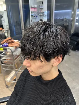 パーマ メンズ fifth/原宿/ カットモデル/カズのヘアスタイル