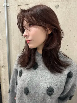 ミディアム カラー pia 薬院のヘアスタイル