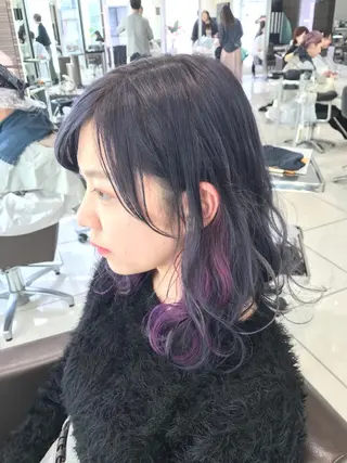 ミディアム カラー 髪質改善カラー ショートボブ専門のヘアスタイル