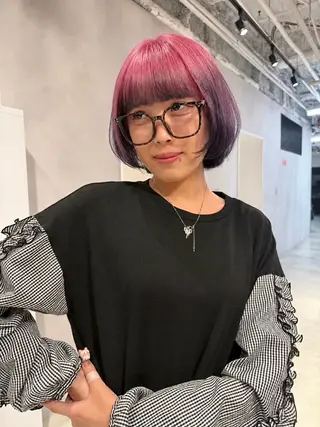 ショート カラー ブリーチ特化🌻 ショート/akaneのヘアスタイル