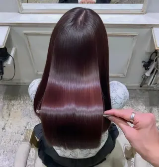セミロング 美髪矯正 透明感 カラー⭐️ユウキのヘアスタイル
