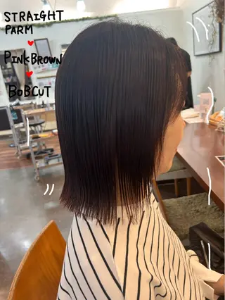 ミディアム カラー パーマ 五十嵐 未悠のヘアスタイル