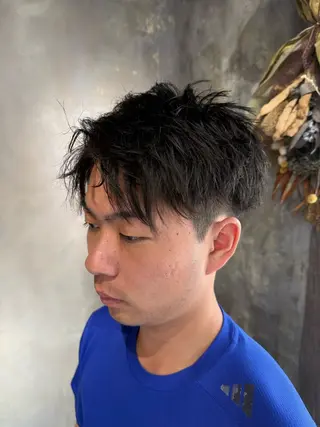 ショート メンズ 田中 叶夢のヘアスタイル
