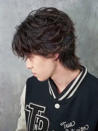 ミディアム 高原 璃久のヘアスタイル