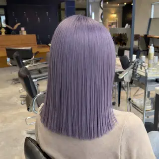 セミロング カラー 💫色落ちまで可愛い ブリーチ💫ユウゴのヘアスタイル