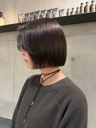 ショート カラー ヘアアレンジ ボブ艶モテカラー🫧 カリンのヘアスタイル