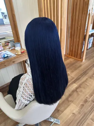 ロング カラー Agu hair 木間のヘアスタイル